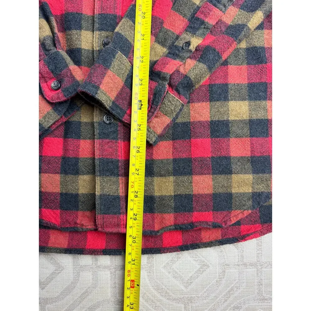 J. Crew Size L Men's Cotton Wool Blend Checked Shirt Slim Fit Elbow‎ Patch